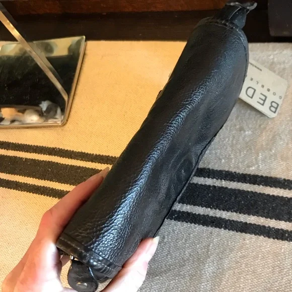 NWT Bed Stu Leather Ziggy Clutch Crossbody Belt Bag Black DD Retail $195 - Picture 10 of 15